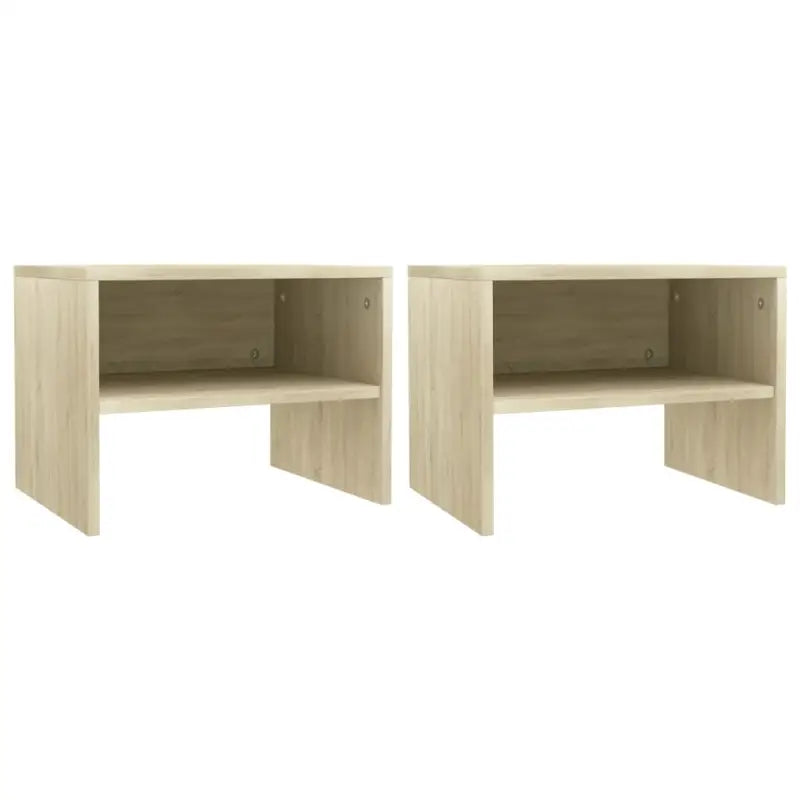 Set van 2 nachtkastjes van bewerkt hout met open vak en levering bevat - Sonoma eiken / 2 - Nachtkastjes