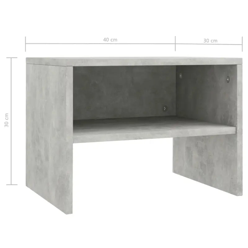Set van 2 nachtkastjes van bewerkt hout met open vak en levering bevat - Nachtkastjes