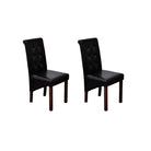 Set van 4 comfortabele antieke eetkamerstoelen - Zwart / 2 - Eetkamerstoelen