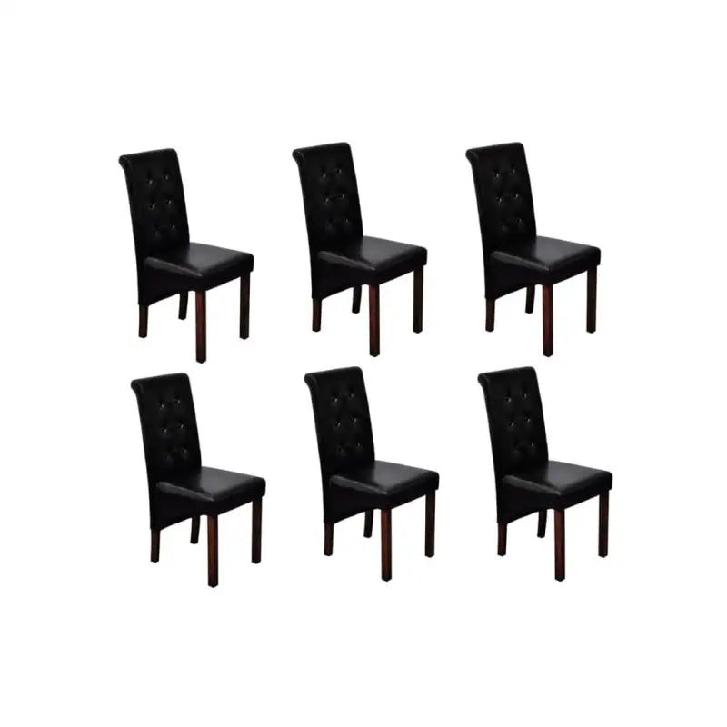 Set van 4 comfortabele antieke eetkamerstoelen - Zwart / 6 - Eetkamerstoelen