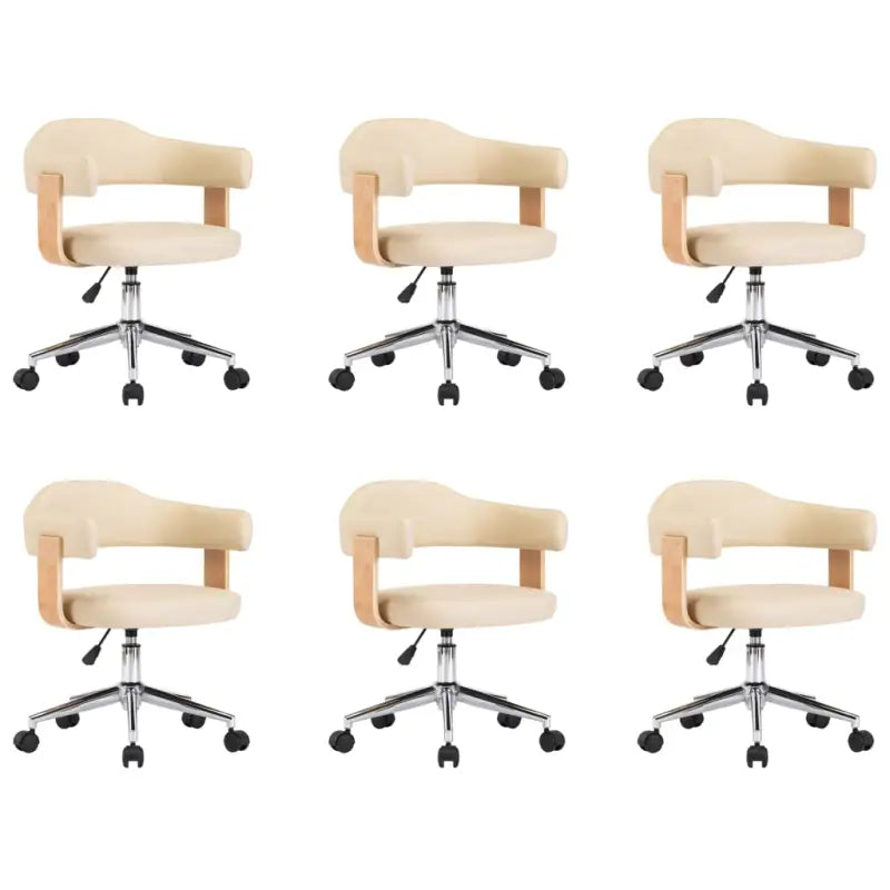 Set van 6 hoogte verstelbare draaibare eetkamerstoelen - Eetkamerstoelen