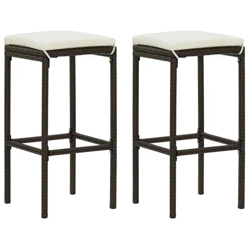 Set van twee stevige barkrukken met uniek design - Bruin / 2 - Barkrukken