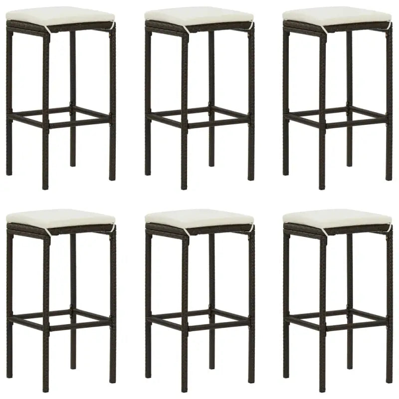 Set van twee stevige barkrukken met uniek design - Bruin / 6 - Barkrukken
