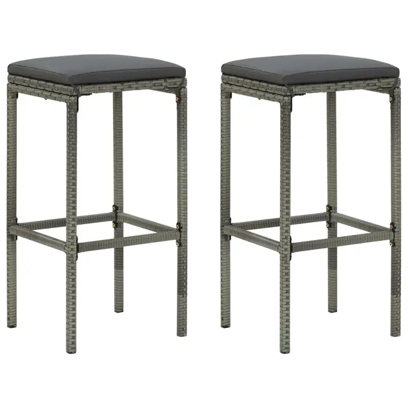 Set van twee stevige barkrukken met uniek design - Grijs / 2 - Barkrukken