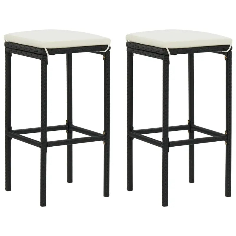 Set van twee stevige barkrukken met uniek design - Zwart / 2 - Barkrukken