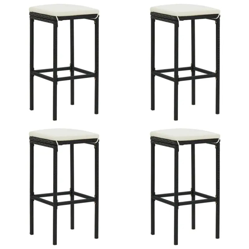 Set van twee stevige barkrukken met uniek design - Zwart / 4 - Barkrukken