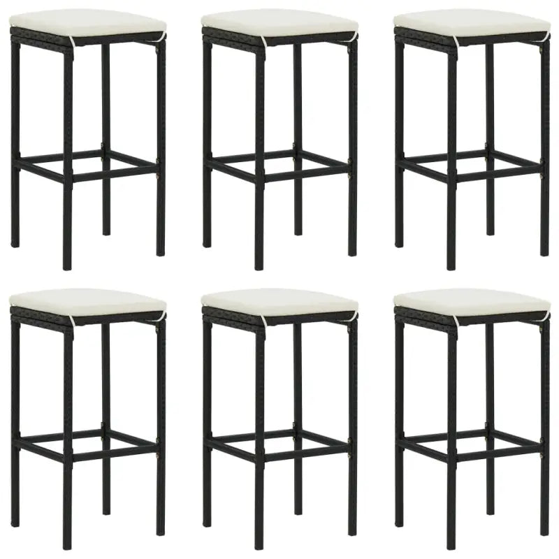 Set van twee stevige barkrukken met uniek design - Zwart / 6 - Barkrukken