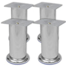 Set van vier kwalitatief hoogwaardige ronde bankpoten voor vervanging - 120 mm / 4 - Bank- en stoelpoten