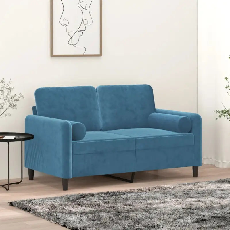 Sierkussens van fluweel voor een comfortabele en stijlvolle inrichting - Blauw / 1 - Sierkussens