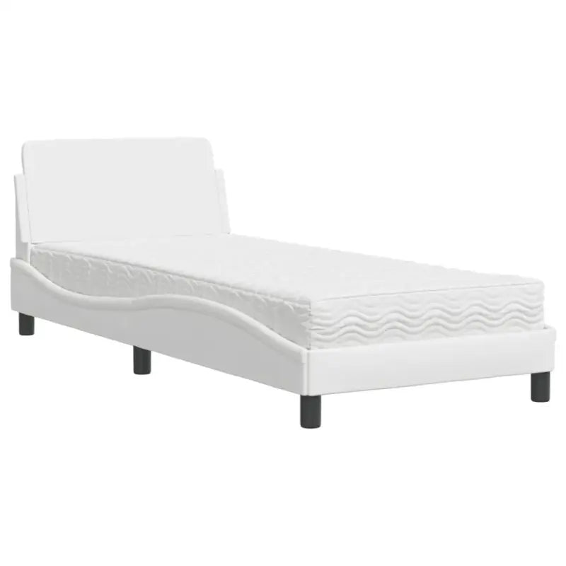Slaap lekker met wit materiaal bed met multiplex lattenbodem en 22d PU-schuim - Bedden & bedframes