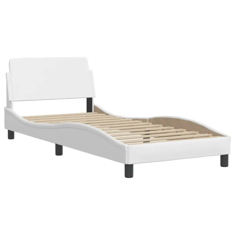 Slaap lekker met wit materiaal bed met multiplex lattenbodem en 22d PU-schuim - Bedden & bedframes