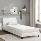 Slaap lekker met wit materiaal bed met multiplex lattenbodem en 22d PU-schuim - Bedden & bedframes