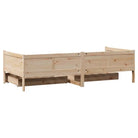 Slaapbank met lades in massief grenenhout met rustieke charme - Bedden & bedframes