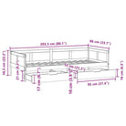 Slaapbank met lades in massief grenenhout met rustieke charme - Bedden & bedframes