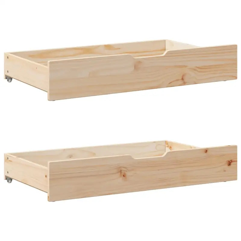 Slaapbank met lades in massief grenenhout met rustieke charme - Bedden & bedframes