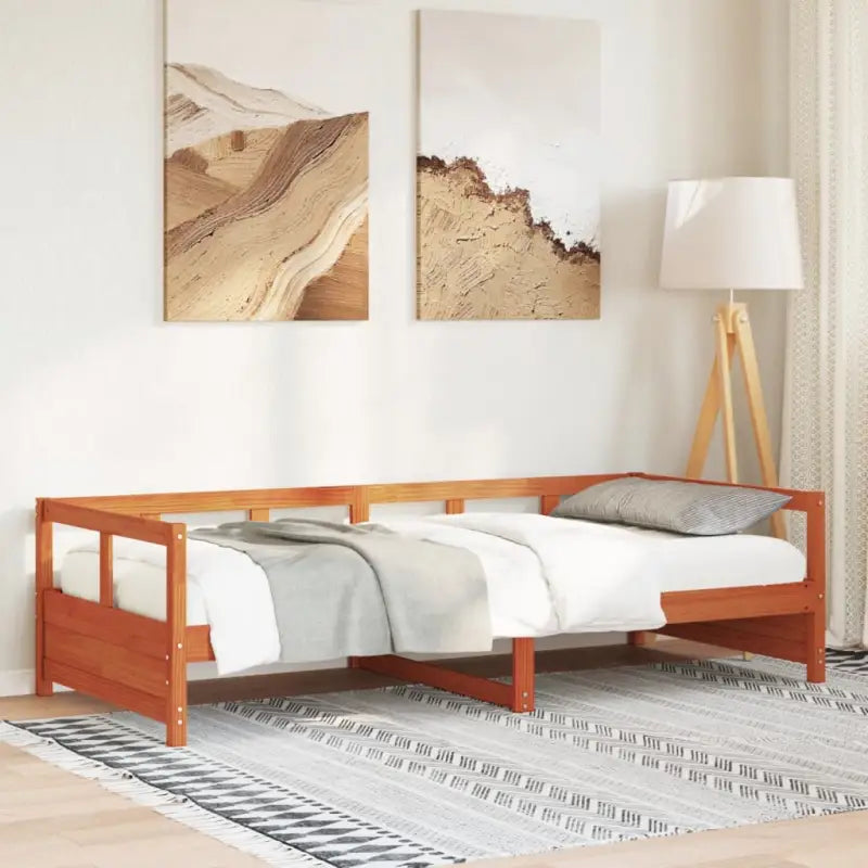 Slaapbank met massief grenenhout voor veelzijdig gebruik - Wasbruin / 80 x 200 cm / Nee - Bedden & bedframes