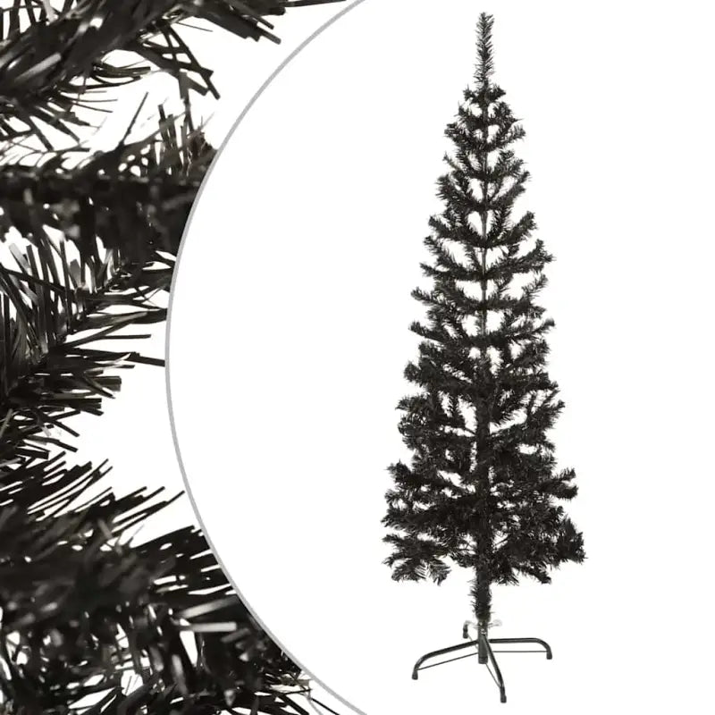 Smalle Levensechte Kerstboom voor een Unieke Kerstsfeer - Zwart / 150 x 43 cm / 1 - Kerstbomen