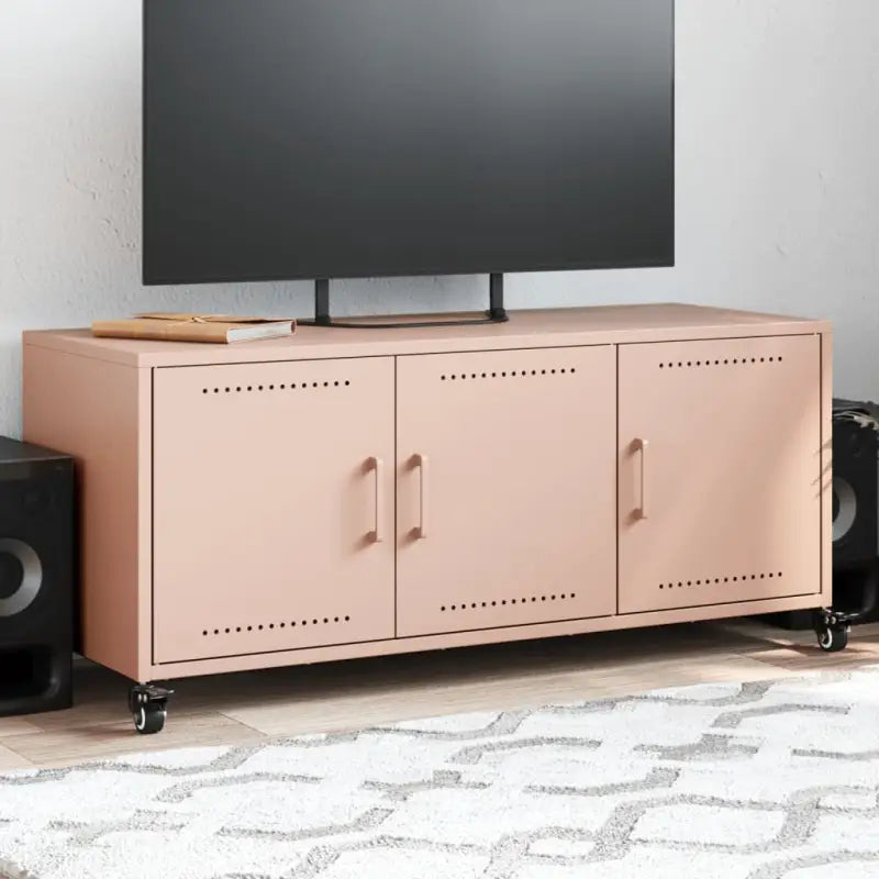 Sober en stevig TV-meubel van duurzaam staal voor je woonkamer - Roze / 1 - Tv-meubels