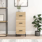 Sonoma Eiken Dressoir met metalen poten en bewerkt hout - Dressoirs & buffetkasten