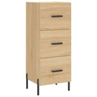 Sonoma Eiken Dressoir met metalen poten en bewerkt hout - Dressoirs & buffetkasten