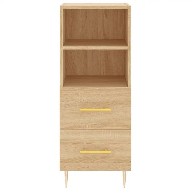 Sonoma Eiken Dressoir met metalen poten en bewerkt hout - Dressoirs & buffetkasten