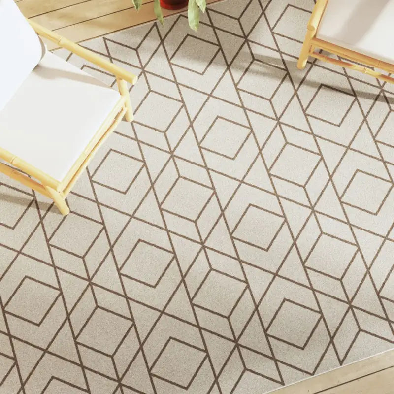 Sorona Dupont vloerkleed voor binnen en buiten met moderne uitstraling - Geometrisch / 190 x 300 cm - Vloerkleden