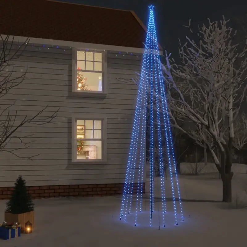 Speciaal ontworpen kerstboom met verschillende lichteffecten en blauwe LED’s - Blauw / 800 x 230 cm / 1 - Kerstbomen