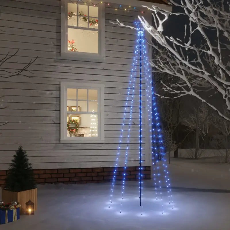 Speciaal ontworpen kerstboom met verschillende lichteffecten en blauwe LED’s - Blauw / 300 x 100 cm / 1 - Kerstbomen