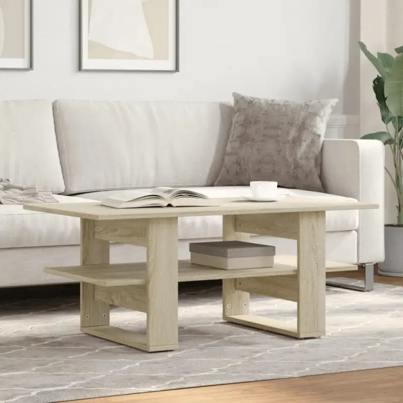 Stabiele salontafel met uniek ontwerp en bewerkt hout - Salontafels