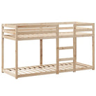Stapelbed met bedhuis en open zijdeur in massief grenenhout - Bedden & bedframes