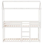 Stapelbed met bedhuis in massief grenenhout en open zijdeur - Bedden & bedframes