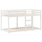 Stapelbed met bedhuis in massief grenenhout en open zijdeur - Bedden & bedframes