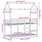Stapelbed met bedhuis in massief grenenhout en open zijdeur - Bedden & bedframes