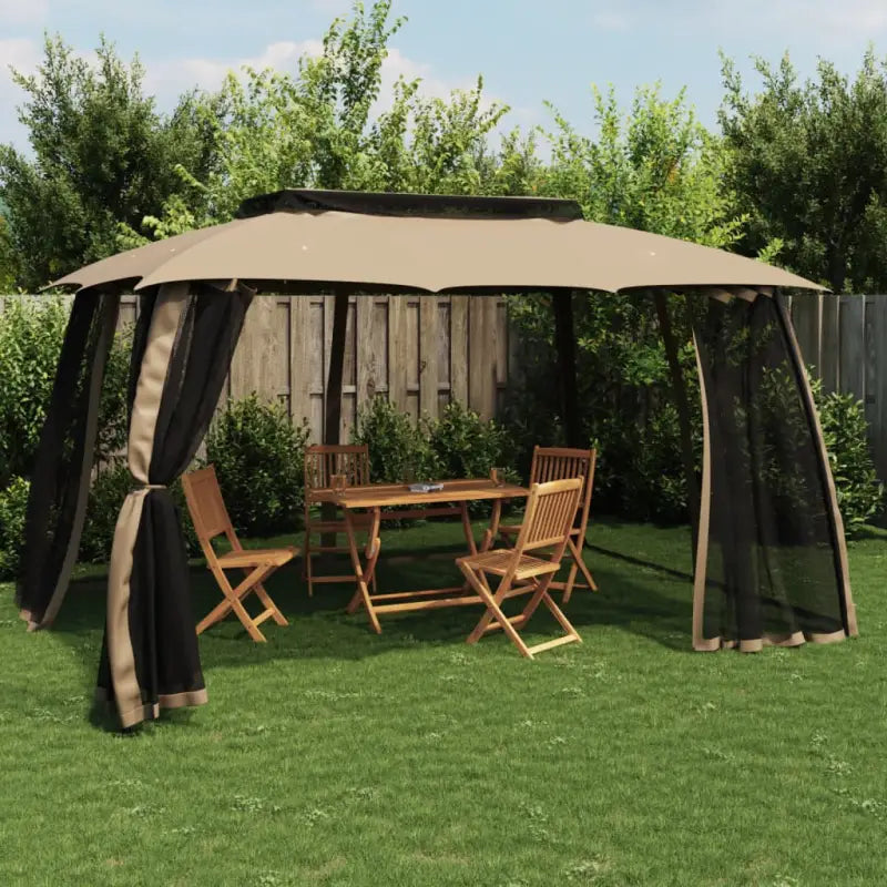 Sterke wind bestendige Partytent en Prieël voor Buitenplezier - Taupe / 3.93 x 2.93 m / 1 - Partytenten & prieëlen