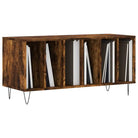 Stevige blad platenkast met ijzeren poten en bewerkt hout - Cd- & dvd-kasten