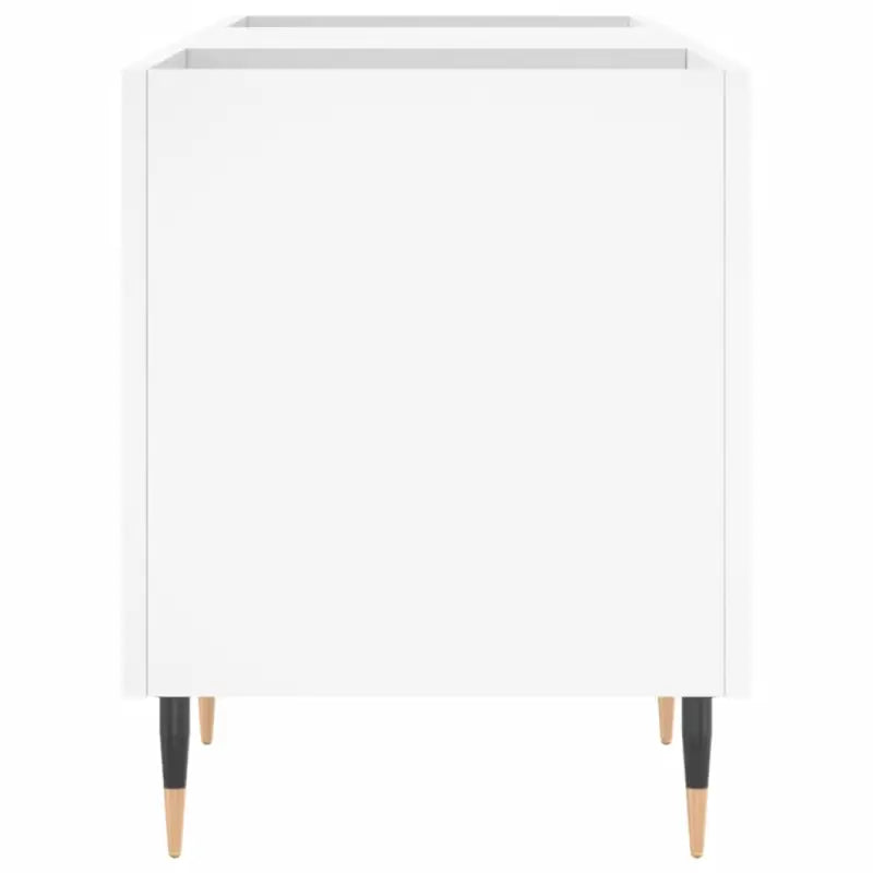 Stevige blad vinylkast met ijzeren poten en bewerkt hout - Cd- & dvd-kasten