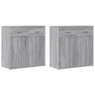 Stevige Dressoirs met bewerkt hout voor een trendy en praktische uitstraling - Grijs sonoma / 1 - Dressoirs &