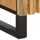 Stevige industriële opbergkast met massief ruw mangohout - Opbergkasten & lockerkasten