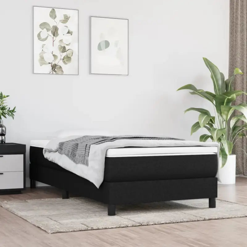 Stijlvol bedframe met multiplex lattenbodem voor optimale slaapkwaliteit - Zwart / 90 x 190 cm / 25 cm - Bedden &