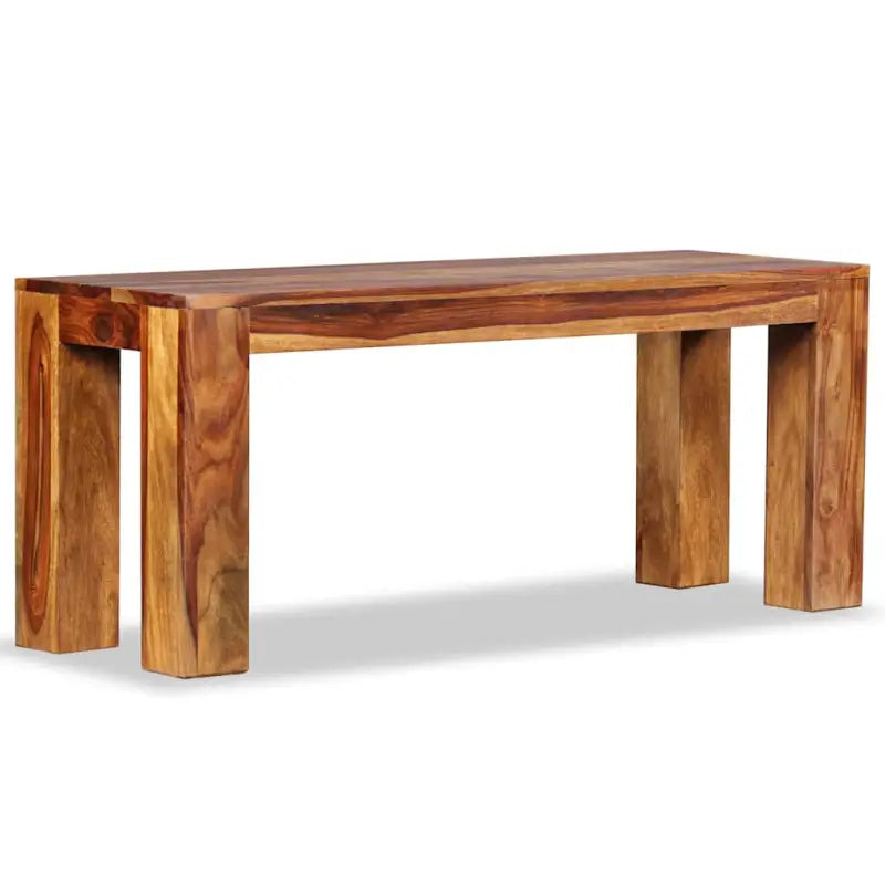 Stijlvol houten opberg- en halbankje van massief acaciahout - 110 x 35 x 45 cm - Opberg- & halbankjes