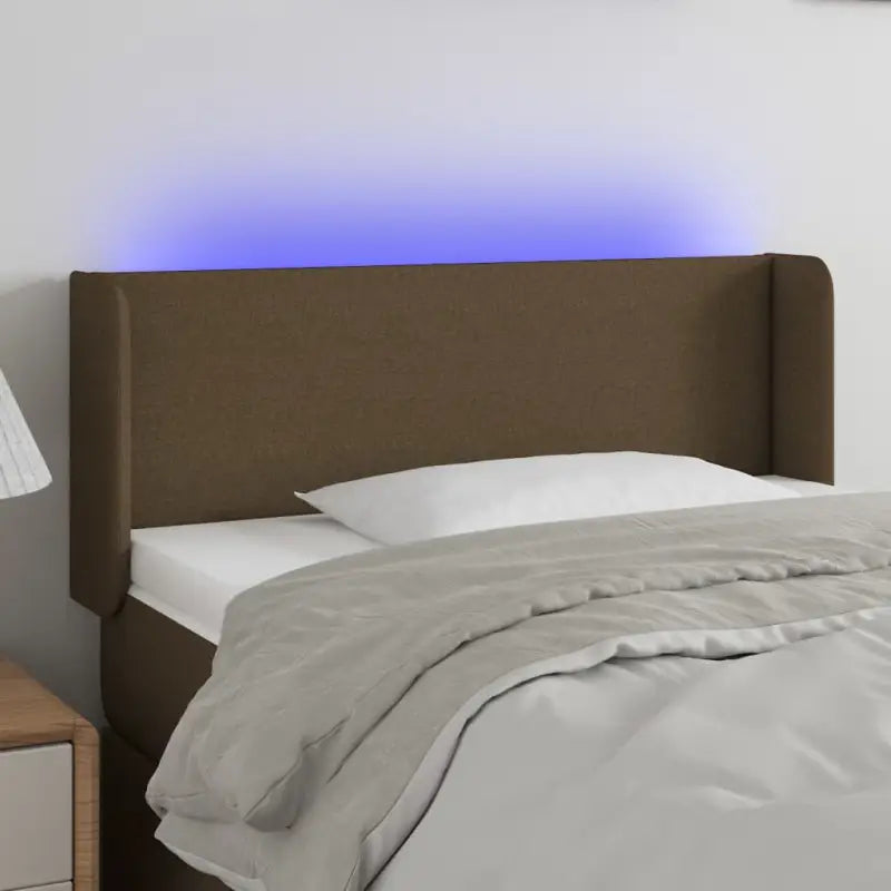 Stijlvol LED Hoofdbord voor een Moderne Slaapkamer - Donkerbruin / 83 x 16 x 78/88 cm / 1 - Hoofdborden en voetborden