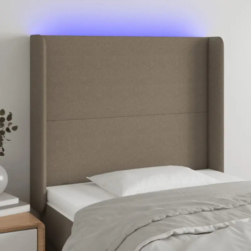 Stijlvol LED Hoofdbord voor een Moderne Slaapkamer - Taupe / 103 x 16 x 118/128 cm / 1 - Hoofdborden en voetborden