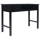 Stijlvol massief paulowniahout bureau voor een elegant interieur - Zwart - Bureaus