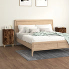 Stijlvol nachtkastje met houten poten en bewerkt hout voor een elegante inrichting - Gerookt eiken / 2 - Nachtkastjes
