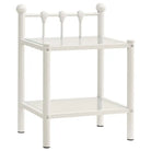Stijlvol nachtkastje met metalen frame voor een modern interieur - Wit en transparant / 1 - Nachtkastjes
