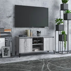 Stijlvol Tv-meubel met metalen poten en industriële charme - Grijs sonoma / 1 - Tv-meubels