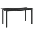 Stijlvolle aluminium tuintafel voor tuin balkon of terras - Zwart / 150 x 90 x 74 cm / 1 - Tuintafels