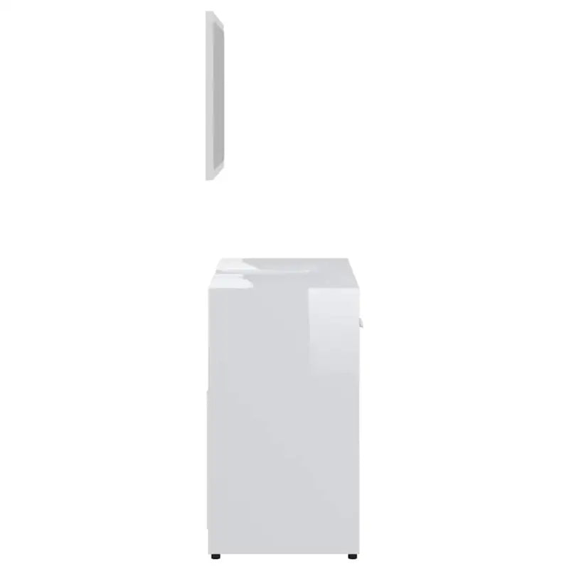 Stijlvolle badkamermeubelsets in hoogglans wit en bewerkt hout - Badkamermeubelsets