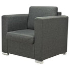 Stijlvolle fauteuil met houten frame en verchroomde poten voor elk interieur - Fauteuils & Relaxfauteuils