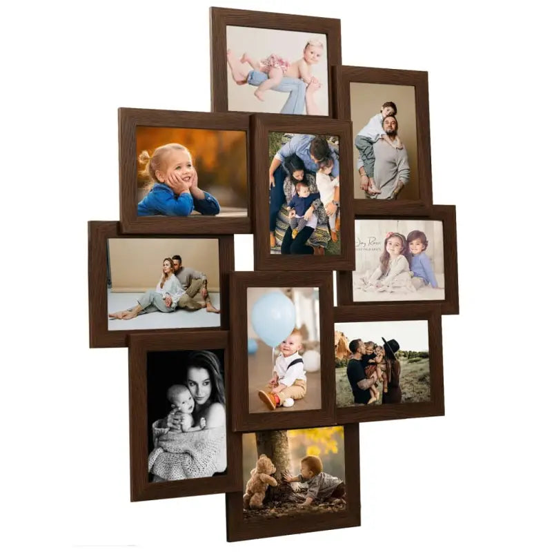 Stijlvolle fotolijst voor je mooiste herinneringen - Donkerbruin / 10 x (13 x 18 cm) / 1 - Fotolijstjes
